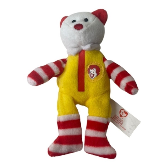 Vintage Ty 2004 McDonald’s Teenie Beanie Ronald McDonald Bear 25th Anniversary - Picture 1 of 4